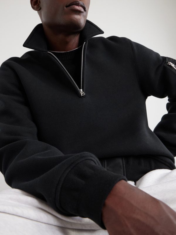 Cotton-Blend Half-Zip Sweater - CU Cotton-Blend Half-Zip Sweater - CU
