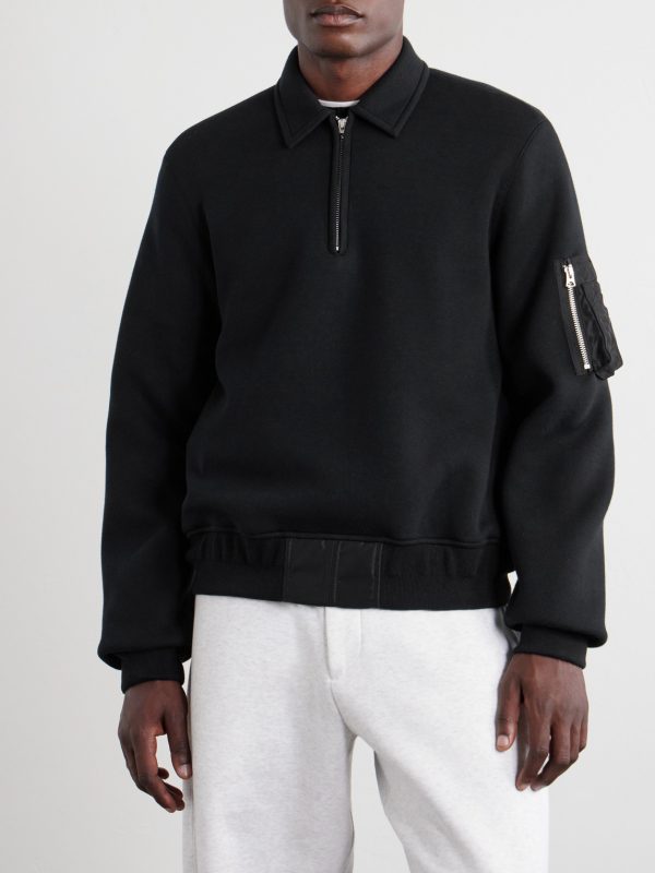 Cotton-Blend Half-Zip Sweater - FR Cotton-Blend Half-Zip Sweater - FR