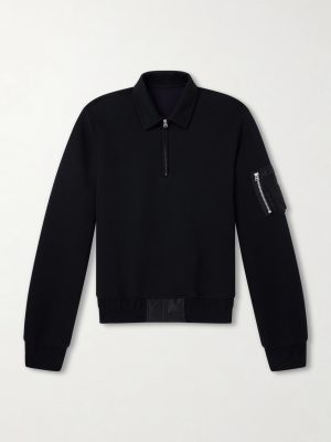 Cotton-Blend Half-Zip Sweater