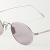 + Eyevan Round-Frame Titanium Sunglasses - E1 + Eyevan Round-Frame Titanium Sunglasses - E1