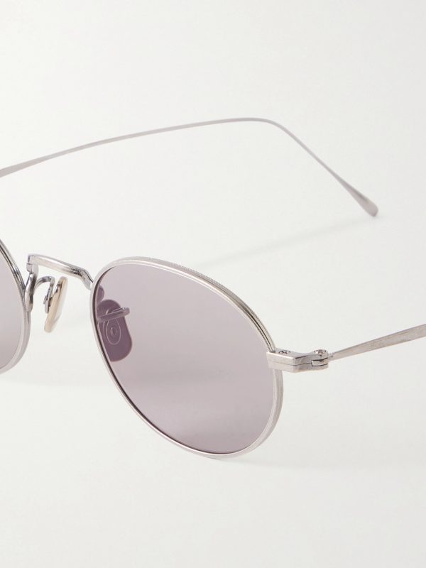 + Eyevan Round-Frame Titanium Sunglasses - E1 + Eyevan Round-Frame Titanium Sunglasses - E1