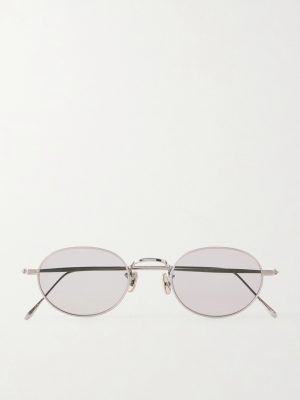 + Eyevan Round-Frame Titanium Sunglasses + Eyevan Round-Frame Titanium Sunglasses