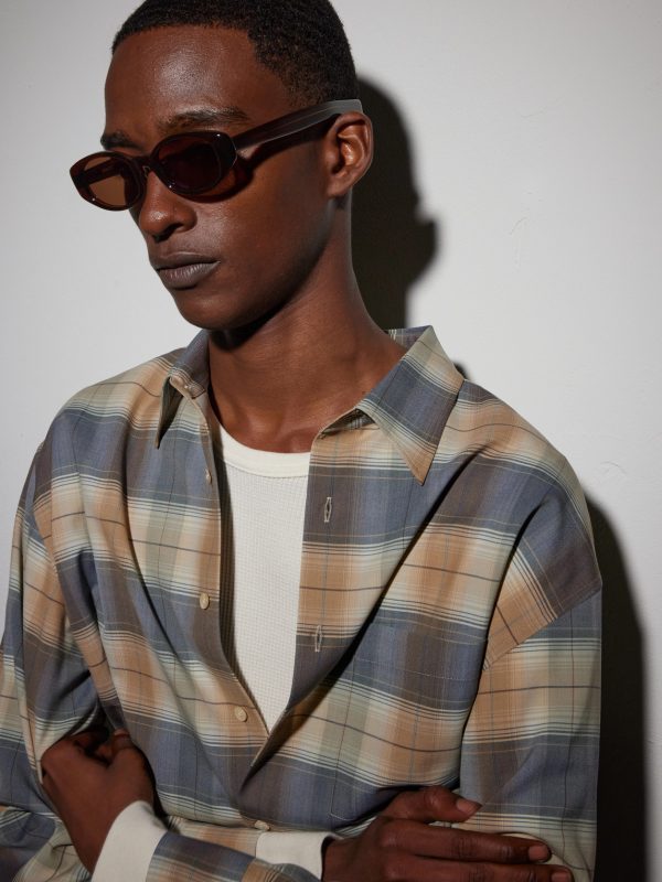 + Eyevan D-Frame Acetate Sunglasses - BK + Eyevan D-Frame Acetate Sunglasses - BK
