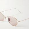 + Eyevan Round-Frame Titanium Sunglasses - CU + Eyevan Round-Frame Titanium Sunglasses - CU