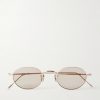 + Eyevan Round-Frame Titanium Sunglasses + Eyevan Round-Frame Titanium Sunglasses
