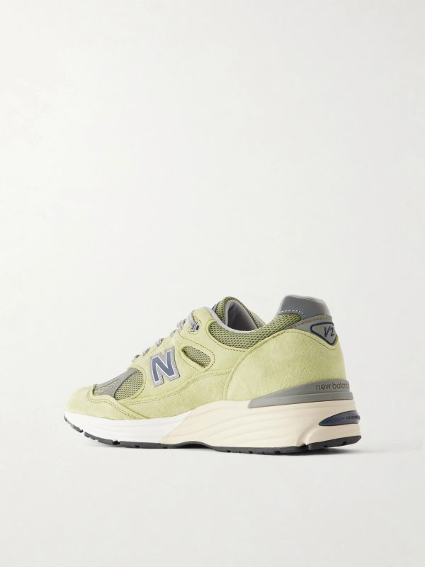 991v2 Suede-Trimmed Mesh Sneakers - BK