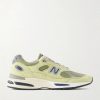 991v2 Suede-Trimmed Mesh Sneakers