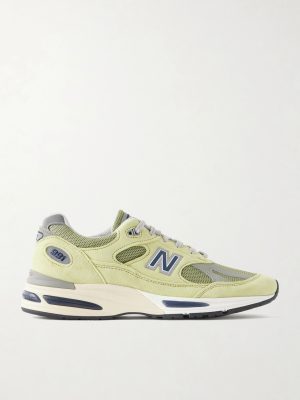 991v2 Suede-Trimmed Mesh Sneakers 991v2 Suede-Trimmed Mesh Sneakers