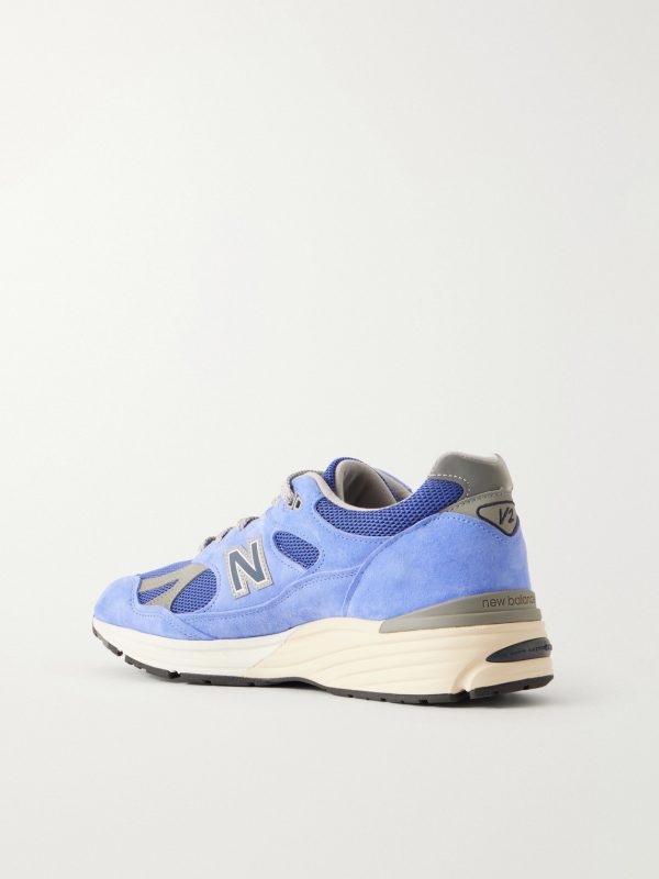 991v2 Suede-Trimmed Mesh Sneakers - BK