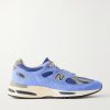 991v2 Suede-Trimmed Mesh Sneakers