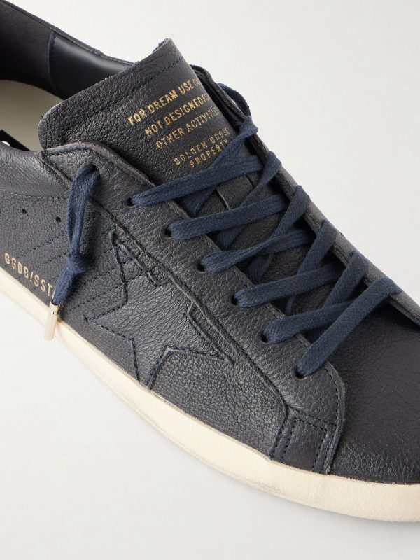 Super-Star Distressed Full-Grain Leather Sneakers - CU Super-Star Distressed Full-Grain Leather Sneakers - CU
