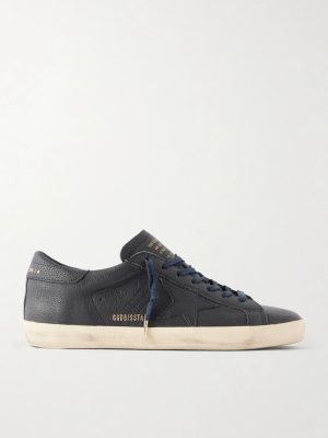 Super-Star Distressed Full-Grain Leather Sneakers Super-Star Distressed Full-Grain Leather Sneakers