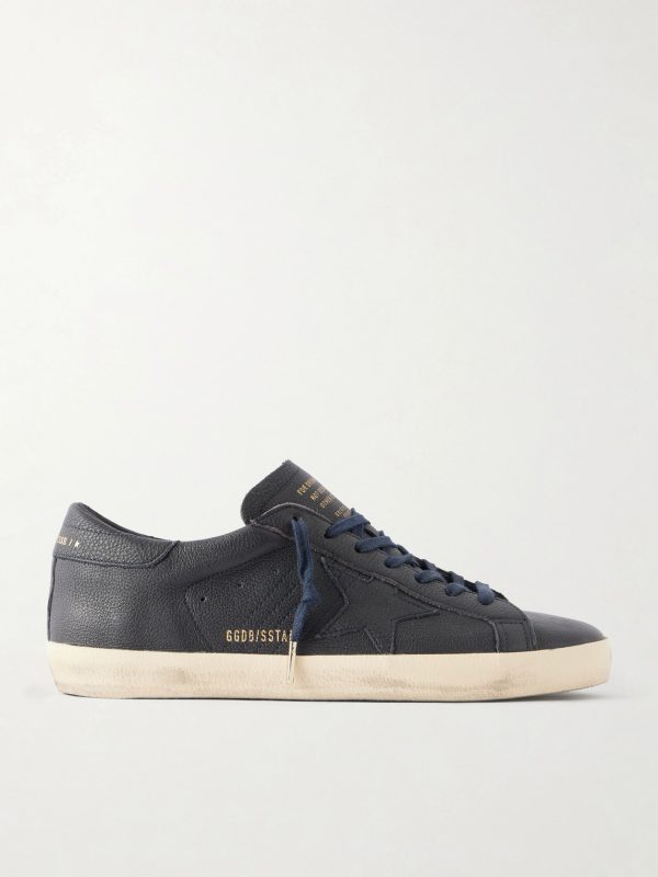Super-Star Distressed Full-Grain Leather Sneakers Super-Star Distressed Full-Grain Leather Sneakers