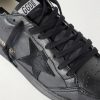 Ball Star Distressed Suede-Trimmed Leather Sneakers - CU