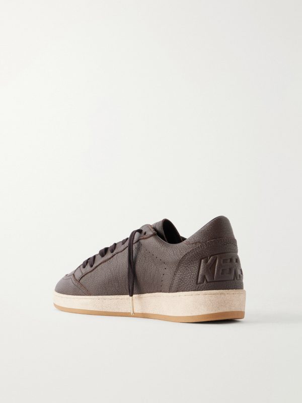 Ball Star Distressed Leather Sneakers - BK Ball Star Distressed Leather Sneakers - BK