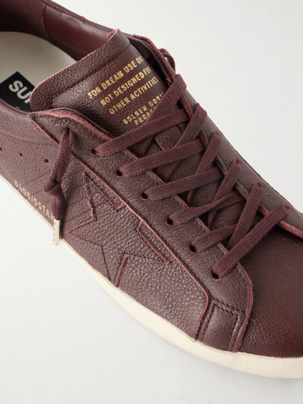 Super-Star Distressed Full-Grain Leather Sneakers - CU