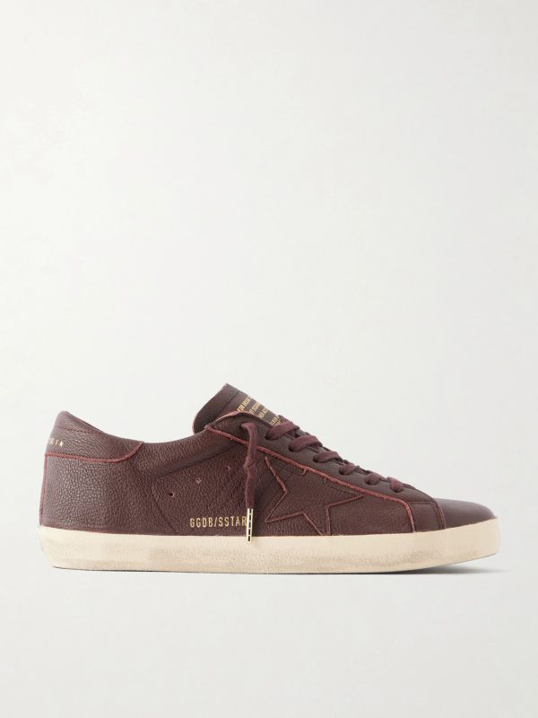 Super-Star Distressed Full-Grain Leather Sneakers