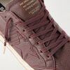 Ball Star Distressed Leather Sneakers - CU