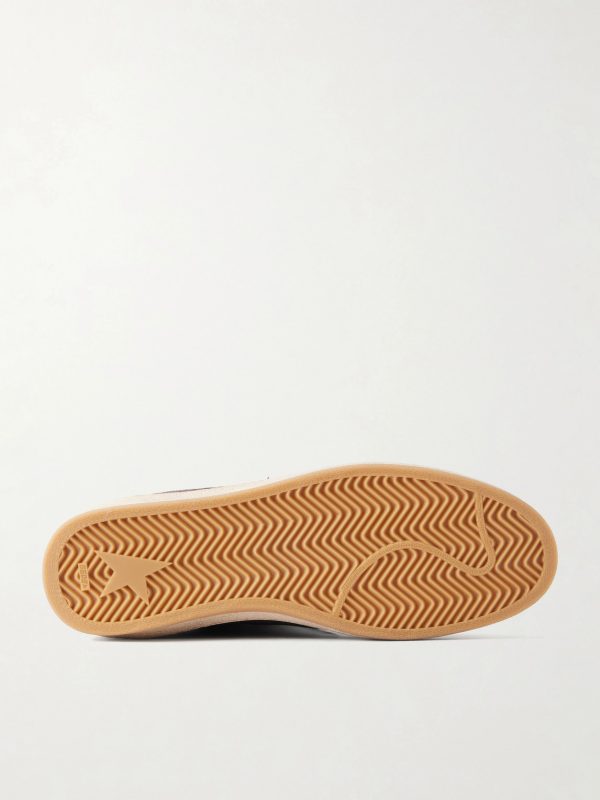 Ball Star Distressed Leather Sneakers - E1