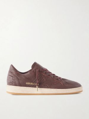 Ball Star Distressed Leather Sneakers Ball Star Distressed Leather Sneakers