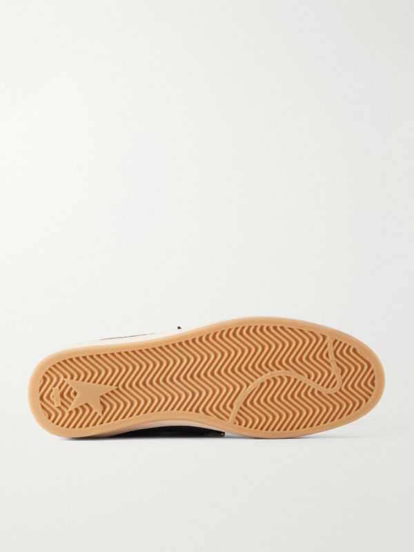 Ball Star Distressed Leather Sneakers - E1