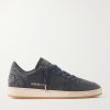 Ball Star Distressed Leather Sneakers