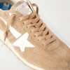 Marathon Metallic Leather-Trimmed Suede Sneakers - CU Marathon Metallic Leather-Trimmed Suede Sneakers - CU