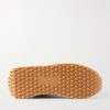 Marathon Metallic Leather-Trimmed Suede Sneakers - E1 Marathon Metallic Leather-Trimmed Suede Sneakers - E1