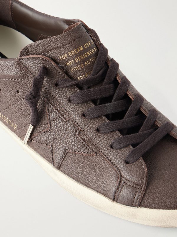 Super-Star Distressed Full-Grain Leather Sneakers - CU Super-Star Distressed Full-Grain Leather Sneakers - CU