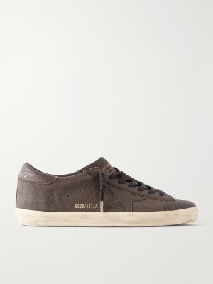 Super-Star Distressed Full-Grain Leather Sneakers Super-Star Distressed Full-Grain Leather Sneakers