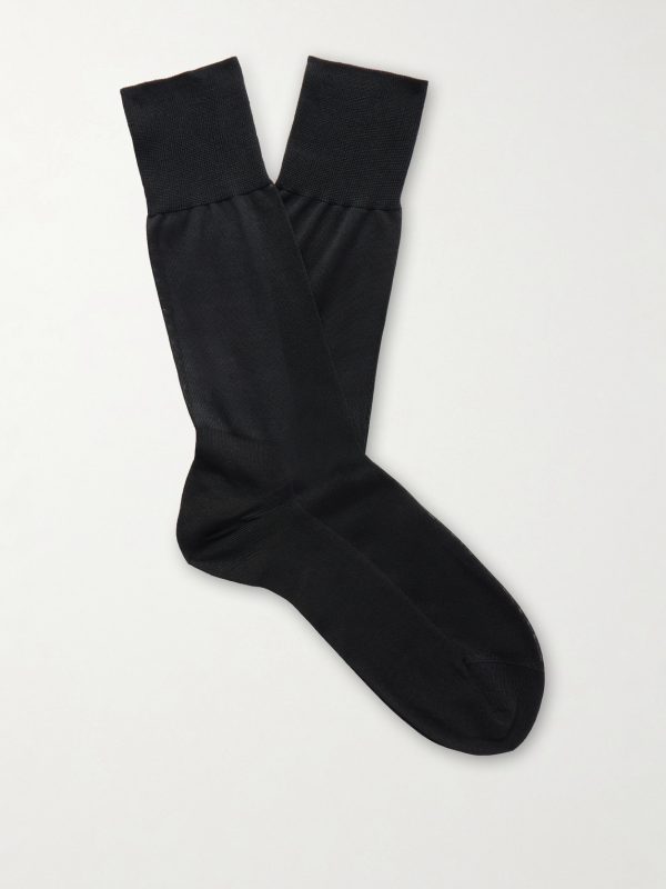 Set of Two Silk-Blend Socks Set of Two Silk-Blend Socks