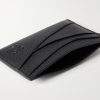 Puzzle Edge Anagram-Debossed Leather Cardholder - E1