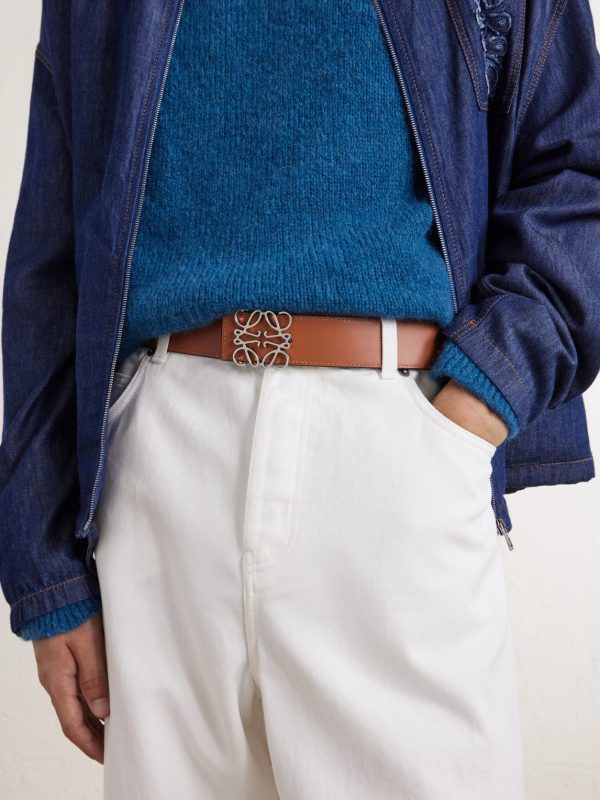 4cm Anagram Reversible Leather Belt - E1