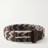 3.5 cm Suede-Trimmed Woven Belt 3.5 cm Suede-Trimmed Woven Belt