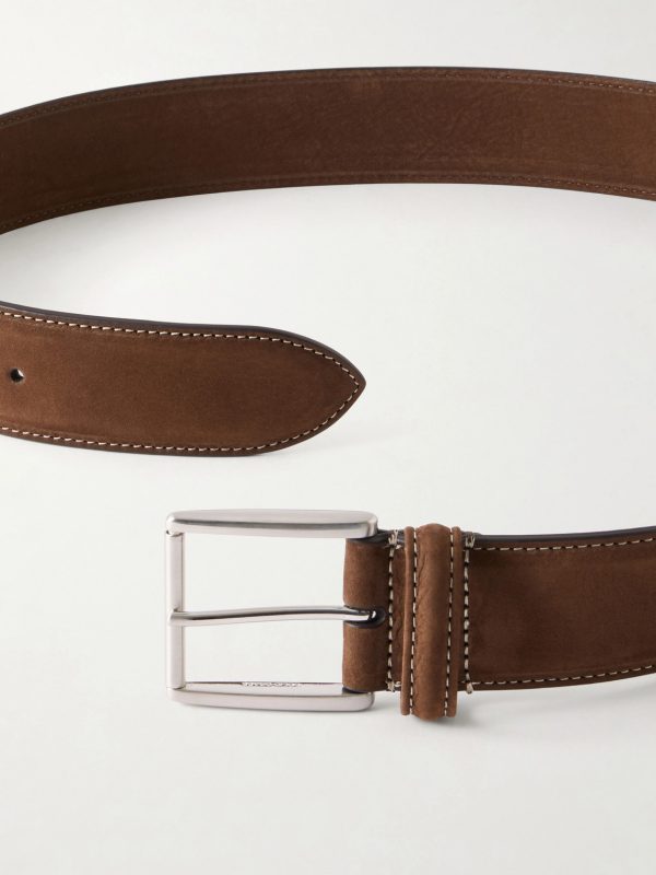 3cm Suede Leather Belt - E1
