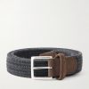2cm Suede-Trimmed Braided Belt 2cm Suede-Trimmed Braided Belt