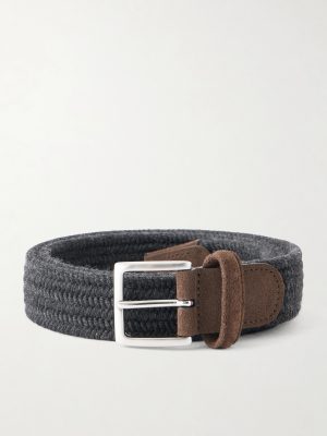2cm Suede-Trimmed Braided Belt 2cm Suede-Trimmed Braided Belt
