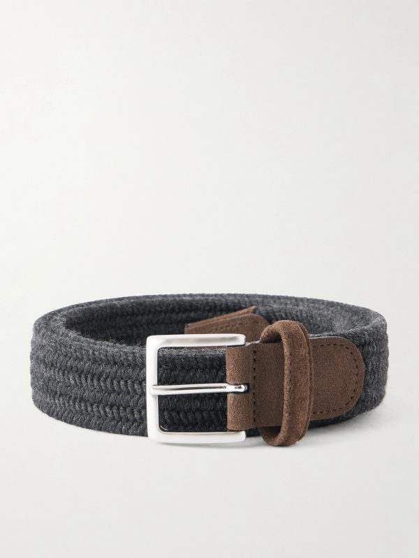 2cm Suede-Trimmed Braided Belt 2cm Suede-Trimmed Braided Belt