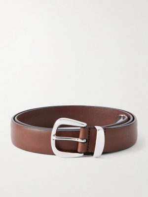 2cm Silver-Tone and Leather Belt 2cm Silver-Tone and Leather Belt