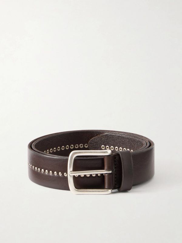 3cm Stud-Embellished Leather Belt 3cm Stud-Embellished Leather Belt