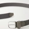 3.5cm Leather-Trimmed Woven Elastic Belt - E1 3.5cm Leather-Trimmed Woven Elastic Belt - E1