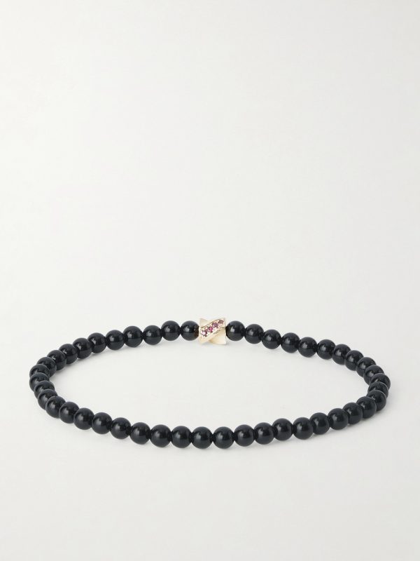 14-Karat Gold Ruby and Sapphire Bracelet - BK 14-Karat Gold Ruby and Sapphire Bracelet - BK