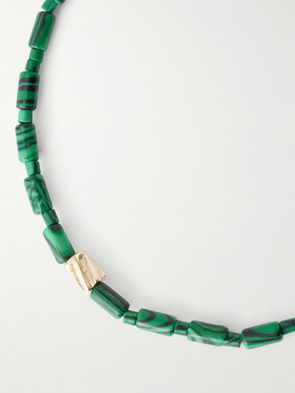14-Karat Gold Agate Beaded Bracelet - CU 14-Karat Gold Agate Beaded Bracelet - CU