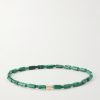 14-Karat Gold Agate Beaded Bracelet 14-Karat Gold Agate Beaded Bracelet