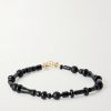14-Karat Gold Agate Beaded Bracelet - BK