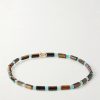 14-Karat Gold Agate Beaded Bracelet - BK
