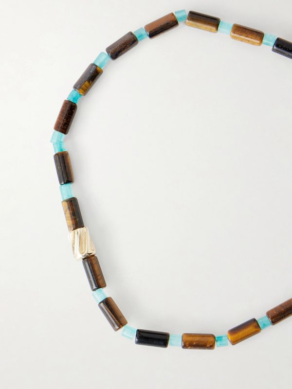 14-Karat Gold Agate Beaded Bracelet - CU