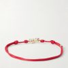 14-Karat Gold On A Cord Bracelet - BK 14-Karat Gold On A Cord Bracelet - BK