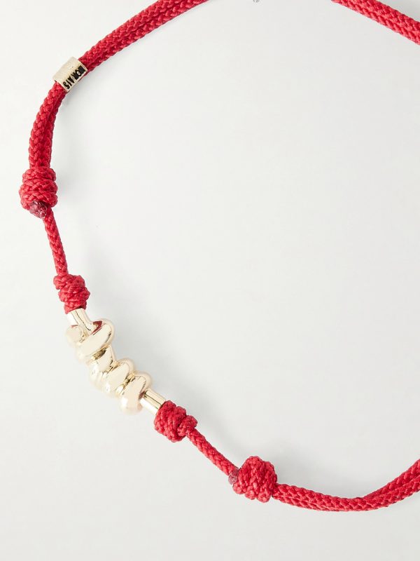 14-Karat Gold On A Cord Bracelet - CU 14-Karat Gold On A Cord Bracelet - CU