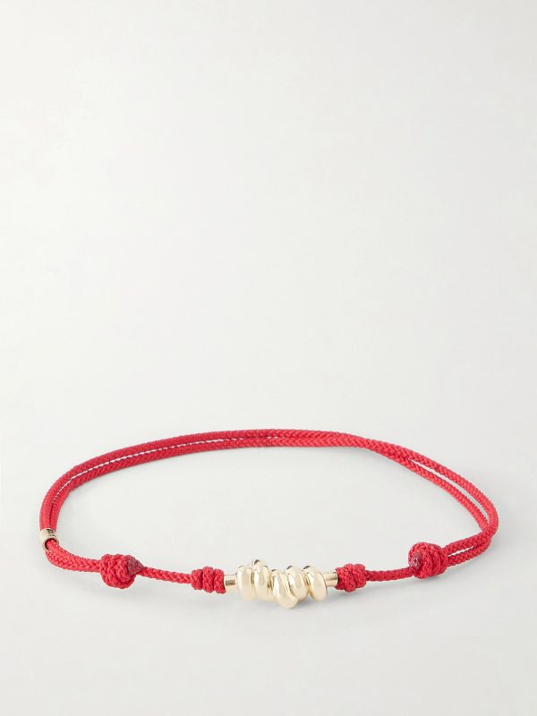 14-Karat Gold On A Cord Bracelet 14-Karat Gold On A Cord Bracelet